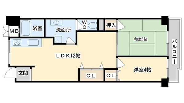 阪急上牧ドリームマンションの物件間取画像